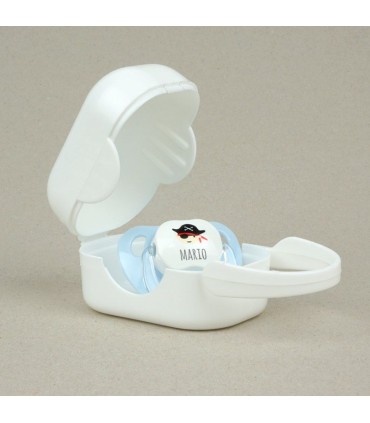 Cajita porta chupete celeste