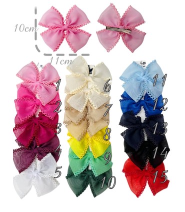 Moñita con tul y puntillita