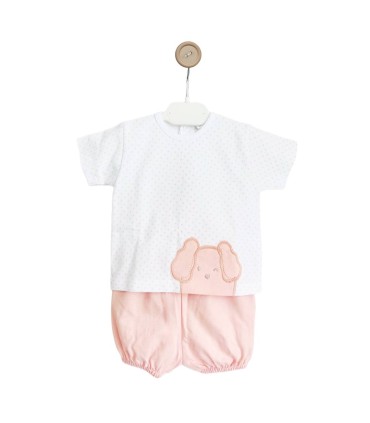 Mudita Perrito rosa manga corta