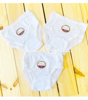 Pack de braga interior calada niña