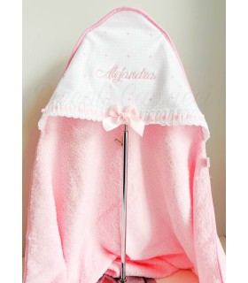 Toalla de baño personalizada con capucha bordada