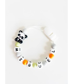 Chupetero personalizado de silicona panda selva