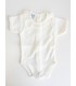Body cuello batista/puntilla manga corta marfil