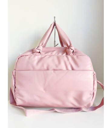 Bolso acolchado multi-bolsillos nube rosa maquillaje