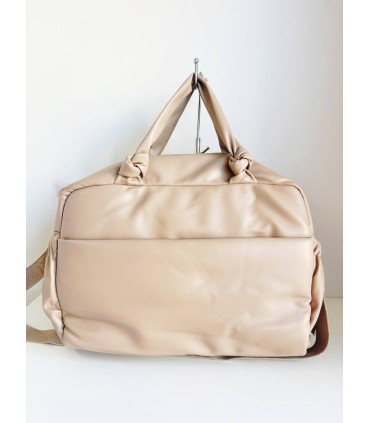 Bolso acolchado multi-bolsillos nube camel