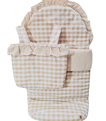 Pack saco de silla y talega volante combinado vichi mediano camel.