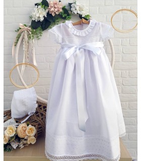 Conjunto 2 pzs de batón y gorro modelo Siracusa