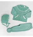 Conjunto hilo cuello verde