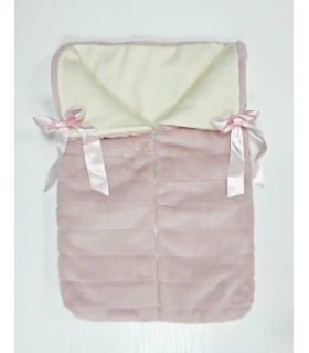 Saco pelitos lazos rosa