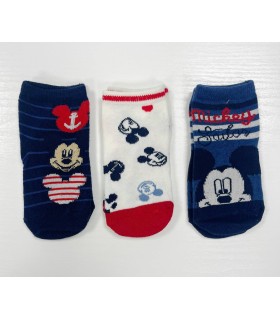 Pack tres calcetines mickey rojo
