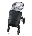 Saco silla vichy grande negro con polipiel