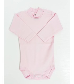 Body cuello cisne manga larga rosa