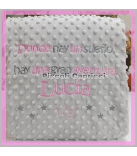 Bordado de frase Donde hay un sueño hay una gran ilusión