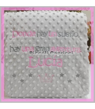 Bordado de frase Donde hay un sueño hay una gran ilusión