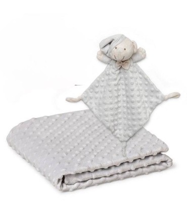 Conjunto manta y dou dou gris