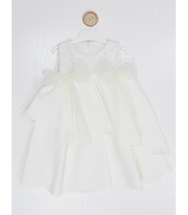 Vestido infantil Skye volante beig