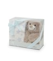 Peluche con manta Estrella Bear celeste