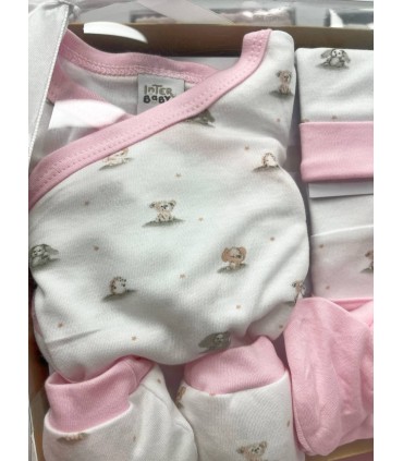 Set 5 piezas modelo osos peluche rosa bebé