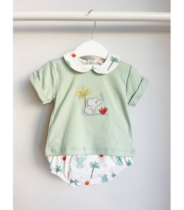 Conjunto braga cubre pañal elefante