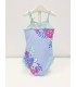 Bañador Lilo y Stitch verde malva