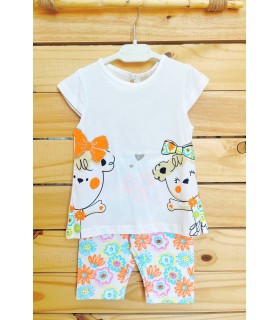 Conjunto de malla gatita blanco