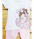Conjunto de malla corazón rosa