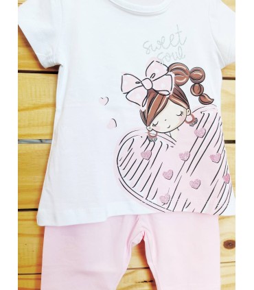 Conjunto de malla corazón rosa