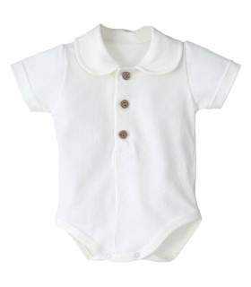 Body manga corta Tímor Elas cuello crudo