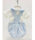 Conjunto peto con blusa pradera celeste