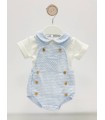 Conjunto peto con blusa pradera celeste