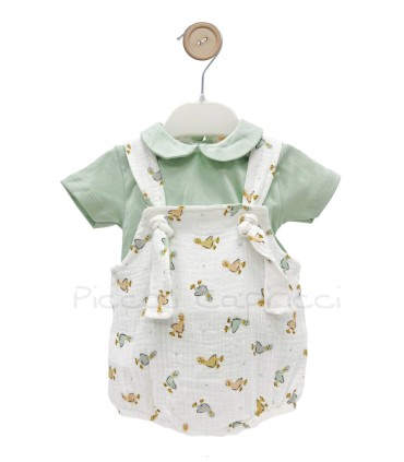 Conjunto peto patito verde agua
