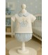 Conjunto cubre pañal con blusa pradera celeste