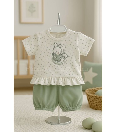 Conjunto Conejito verde