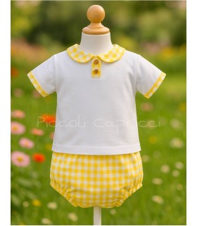Conjunto braguita vichi amarillo