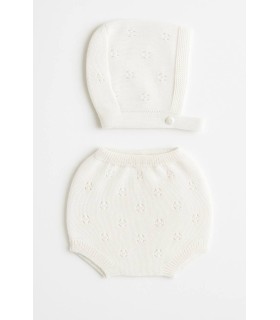 Pack braguita y capota calada blanco