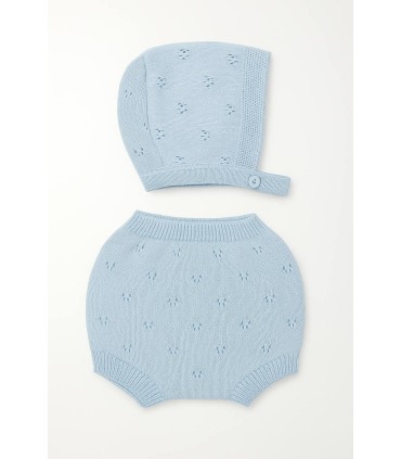 Pack braguita y capota calada celeste