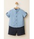 Conjunto lino celeste