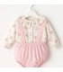 Conjunto niña peto Bouquet rosa