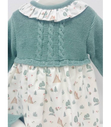 Vestido con capota lana fiordo