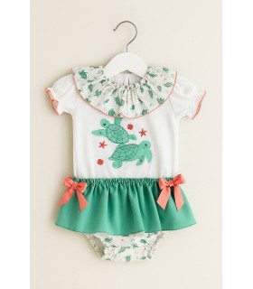 Conjunto niña Tortugas verde