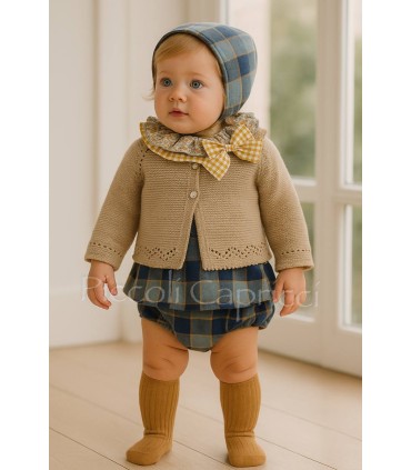 Rebeca larga lana arena