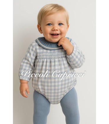 Pelele vichy celeste