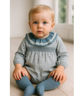 Pelele estampado celeste