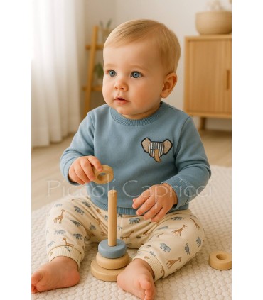 Conjunto sport zoo blue bell and beige