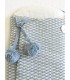 Saco para capazo bebé pompones azul