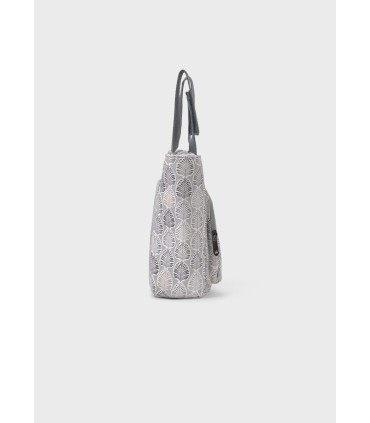 Bolso talega polipiel estampada espigas gris