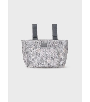 Bolso talega polipiel estampada espigas gris