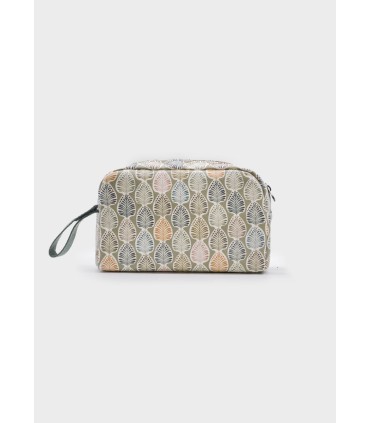 Bolso mano polipiel estampado espigas verde