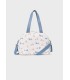 Bolso maternidad polipiel estampada animales azul