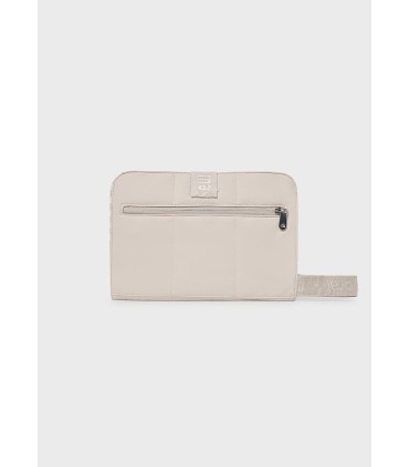 Porta documentos con pota toallitas y cambiador a juego. Impermeable camel.